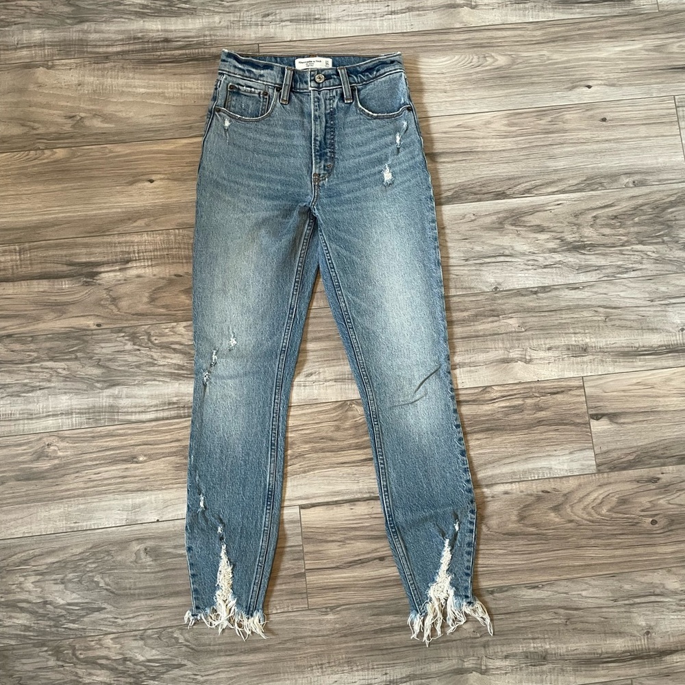 Abercrombie & Fitch high waist skinny blue jeans size 24